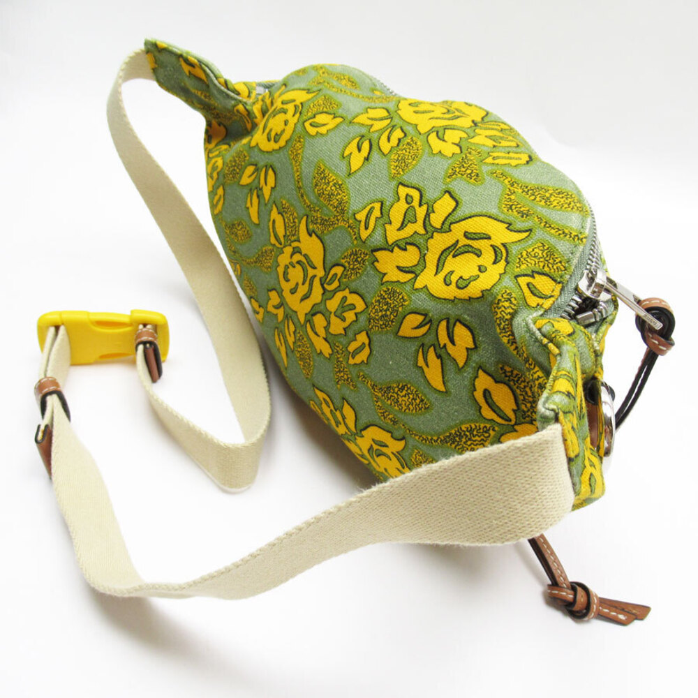 Loewe yellow Khaki waist Paulas Green bag canvas